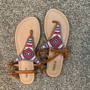 Beaded sandal Torrid size 8 (wide). Worn and in good condition.